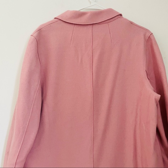 BANANA REPUBLIC Light Pink Long Peacoat Italian Fabric Size Medium - Picture 5 of 15